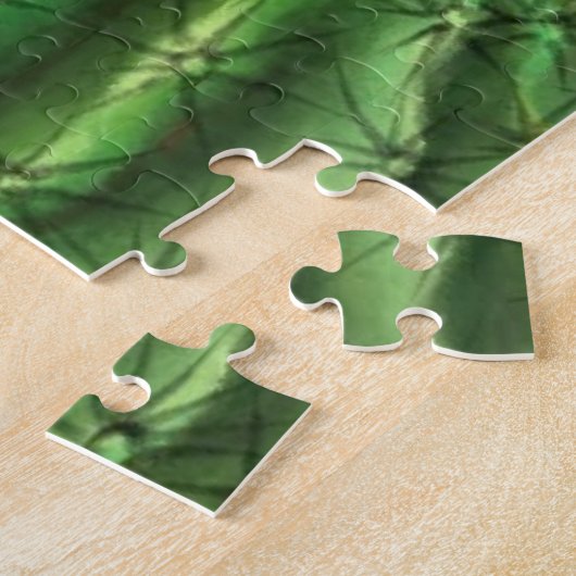 Paarse roze rode cactus bloemen puzzel legpuzzel (Zijkant)