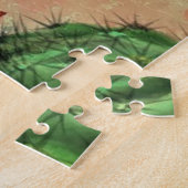 Paarse roze rode cactus bloemen puzzelverf legpuzzel (Zijkant)