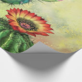 Paarse roze rode cactus die papier verpakken (Hoek)