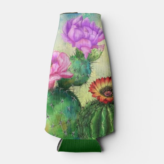 Paarse roze rode cactus fles koeler verf (Voorkant)