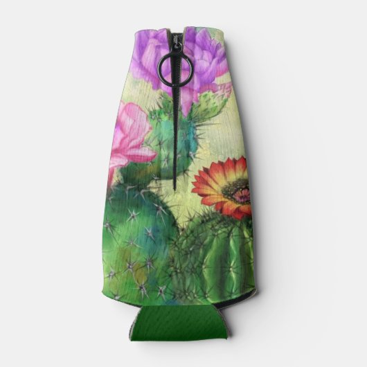 Paarse roze rode cactus fles koeler verf (Achterkant)