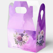 Paarse Roze Roos Alcohol Tuin Bruidsdiner Bedankdoosjes (Open)
