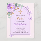 Paarse roze roos bloemenvlinders boogdoop (Voorkant)