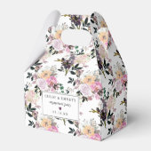 Paarse Roze Roos Bloemige Verloving Feestje Bedankdoosjes (Voorkant Zijde)