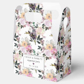 Paarse Roze Rose Bloemen Verlovingsfeest Bedankdoosjes (Geopend)