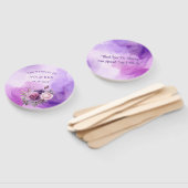 Paarse Roze Roze Alcohol Tuin bruiloft Handwaaier (Niet-gemonteerd)