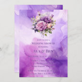 Paarse Roze Roze Alcohol Tuin Trouwdouche Kaart (Voorkant / Achterkant)