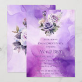 Paarse Roze Roze Alcohol Tuin Verlovingsfeest Kaart (Voorkant / Achterkant)