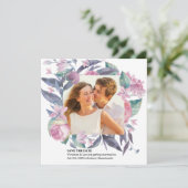 Paarse roze roze foto Foto sparen de Kaart Datum (Staand voorkant)