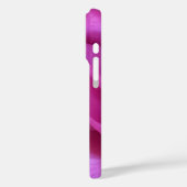 Paarse Roze Roze Foto Monogram Naam Script Modern Case-Mate iPhone Case (Achterkant / Links)