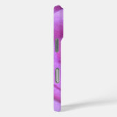 Paarse Roze Roze Foto Monogram Naam Script Modern Case-Mate iPhone Case (Achterkant / Rechts)