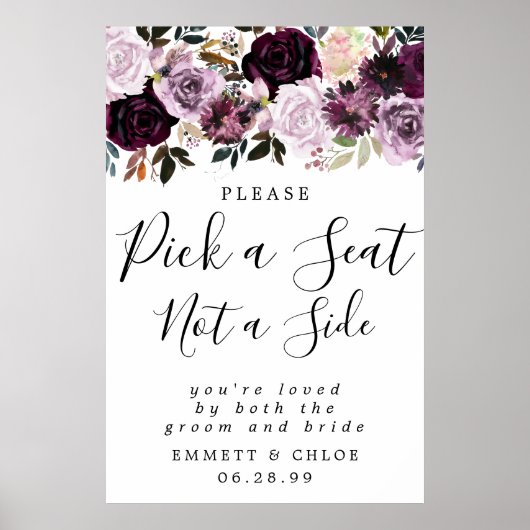 Paarse roze roze rok een zitplaats die geen zijban poster (Voorkant)