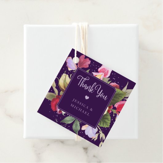  Paarse roze roze roodroodbruin Bedankjes Labels (In situ)