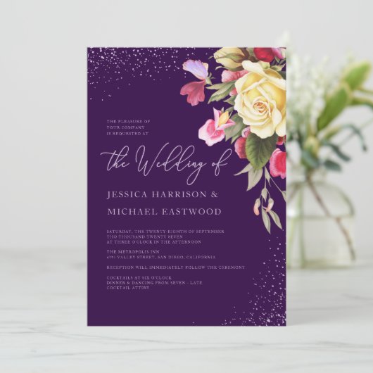  Paarse roze roze roodroodbruin Kaart (Staand voorkant)