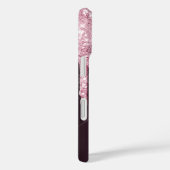 Paarse roze roze roze goudglitterdrip metaalnaam Case-Mate iPhone case (Achterkant / Rechts)