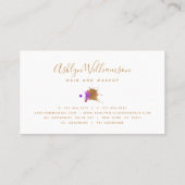 Paarse roze roze  roze roze waterverf visitekaartje (Achterkant)