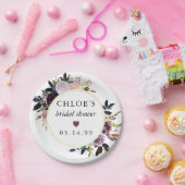 Paarse roze roze Vrijgezellenfeest Papieren Bordje (Feest)