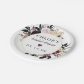 Paarse roze roze Vrijgezellenfeest Papieren Bordje (Gekanteld)