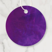 Paarse roze  rozen elegante bruiloft dank u bedankjes labels (Achterkant)