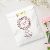 Paarse roze rozenkrans 80e verjaardag dank u bedankzakje (Gezegeld)