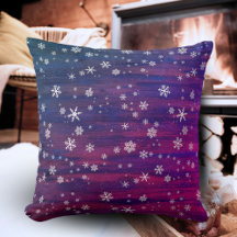 Paarse Roze Rustieke Houten Sneeuwvlok Kerstmis