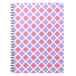Paarse Roze Rut Diamant Patroon Notitieboek