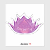 Paarse Roze Sereniteit Lotusbloem Moiré Elegant Sticker (Vel)