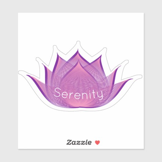 Paarse Roze Sereniteit Lotusbloem Moiré Elegant Sticker (Vel)