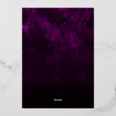 Paarse Roze Shimmery Lights Bedrijf Kerst Folie Feestdagenkaart (Achterkant)