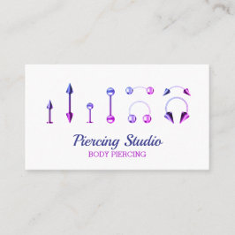 Paarse Roze Sieradenwinkel Body Piercing Visitekaartje