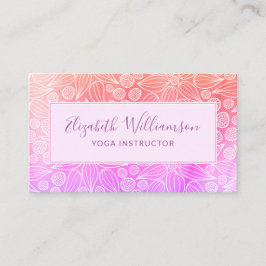 Paarse Roze Sinaasappel Elegant Visitekaartje