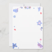 Paarse roze slapende zeemeermin kaart (Achterkant)