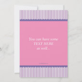 Paarse Roze Sock Monkey Baby shower Invitation Kaart (Achterkant)