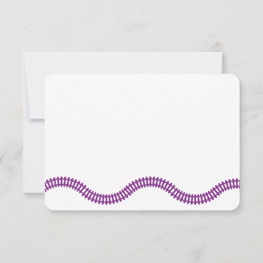 Paarse roze Speelgoed - Persoonlijke Kinder banket Bedankkaart (Achterkant)