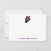 Paarse roze Speelgoed - Persoonlijke Kinder banket Bedankkaart (Voorkant)