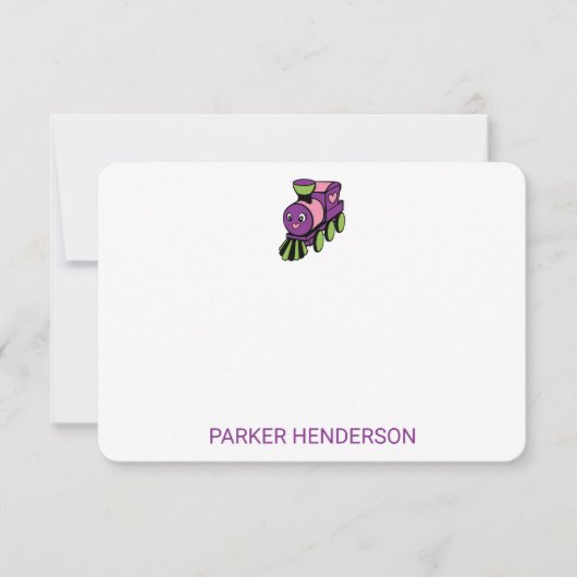 Paarse roze Speelgoed - Persoonlijke Kinder banket Bedankkaart