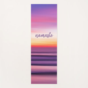 Paarse roze strand - Zonneoever - golfslag Yogamat