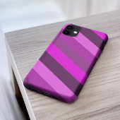 paarse roze strepen monochroom patroon esthetisch Case-Mate iPhone case