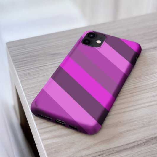paarse roze strepen monochroom patroon esthetisch Case-Mate iPhone case