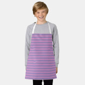 Paarse Roze Strepen Patroon Schort (Gedragen)