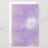 Paarse Roze Swirl Stationery met optionele lijnen Briefpapier (Voorkant / Achterkant)