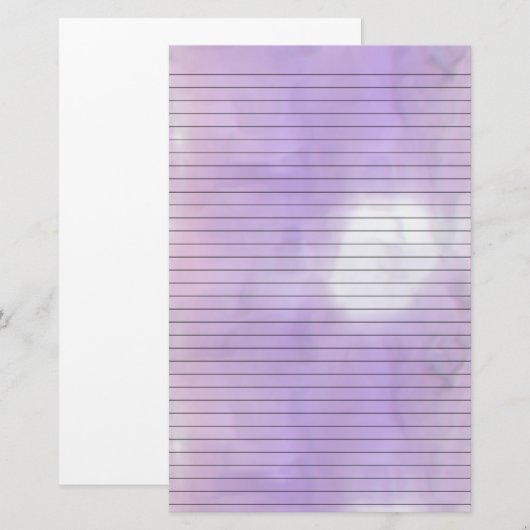 Paarse Roze Swirl Stationery met optionele lijnen Briefpapier (Voorkant / Achterkant)