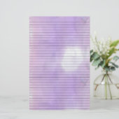 Paarse Roze Swirl Stationery met optionele lijnen Briefpapier (Staand voorkant)