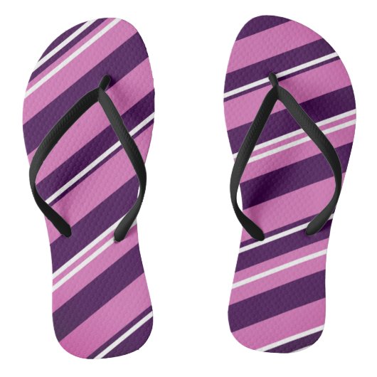 Paarse & roze Teenslippers (Voetbed)