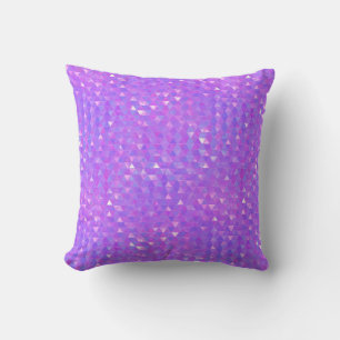 Paarse Roze Trendy Driehoeken Geometrisch Patroon Kussen