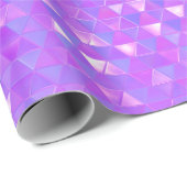 Paarse Roze Trendy Driehoeken Geometrische Feest Cadeaupapier (Rol Hoek)