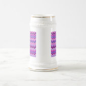 Paarse roze tribale Chevron Paars Girly Gifts Bierpul (Center)