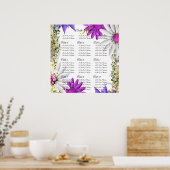Paarse roze trouwzitjes poster (Keuken)