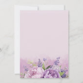 Paarse & Roze Tuin Bloemen Meisje 8e Verjaardag Kaart (Achterkant)