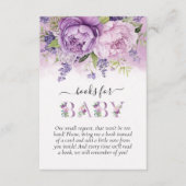 Paarse & Roze Tuin Bloemen Meisje Boeken voor Baby Informatiekaartje (Voorkant)
